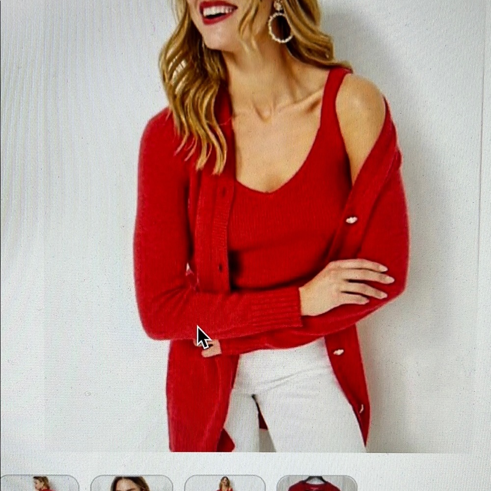 Lilly Pulitzer Leonette 2 piece sweater set in red size small